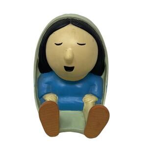 Vtg 1993 Southwestern Native American Girl Story Teller Art Pottery Figurine